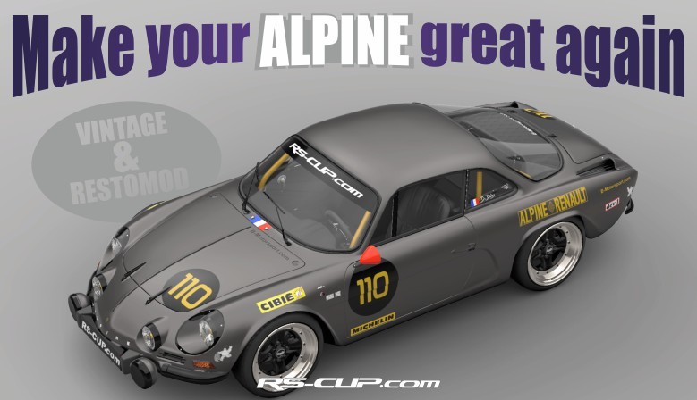 RS-CUP - Sticker pour voiture de collection ALPINE RENAULT et RENAULT GORDINI